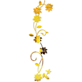 Miniatyrbillede 1 af 5: ##/Blomsterranke Akryl Spejl Vægstickers, Elegant Spejlindstilling##/