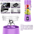 Miniatyrbillede 3 af 5: ##/Bærbar Blender  Personlig Mini Juice Blender  USB Opladbar Juicer Kop med Seks Blade##/