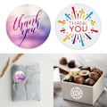 Miniatyrbillede 4 af 5: 500 stk/rulle Runde Tak-Du-Sticker til Forseglingsmærker, Scrapbooking, Julepynt