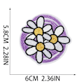 Miniatyrbild 4 av 5: ##/16 stycken broderade blommiga strykmärken, märken##/