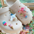 Miniatyrbillede 4 af 5: 6 Stykker 3D Klog-Sandaler Pynt, Sko Charms, Søde Sko Pynt