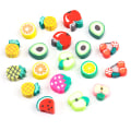 Miniatyrbilde 5 av 5: /#/150 stk Håndlagde Frukt Tema Polymer Leire Perler Løs Perler for Smykkeproduksjon Hull:1.5mm/#/