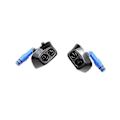 Miniatyrbillede 2 af 5: Forreste venstre højre kofanger forlygte vaskersprøjtedyse jet & clips til Saab 9-3 93 2003-2012 128039