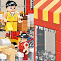 Miniatyrbillede 2 af 3: ##/Byggeklodser mini by gadescene, burgerrestaurant, 737 stykker##/