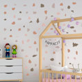 Miniatyrbilde 3 av 5: 4 stk PVC-klistremerker Froststein Kaffeefarge Veggklistremerker Mural
