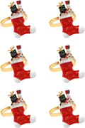 Julservettspänne 6 ST Julservettringar, Gyllene Jul