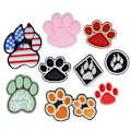 Miniatyrbillede 2 af 5: 9 stk. Broderet Patch Hundepotformet Stryge-på Patch DIY Broderi