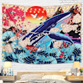 Miniatyrbild 3 av 5: Väggbonad Ukiyo - E (vågig val, längd 150*130), vågig koi-karp