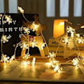 Miniatyrbillede 4 af 6: ##/LED-snefnug lyskæde, vinterjulelys, skaber en hyggelig atmosfære##/
