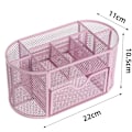 Pikkukuva 5 / 5: Rose-työpöydän järjestäjä, pöydän järjestäjä kynille ja, metalli, verkko