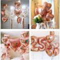 Miniatyrbilde 5 av 5: Hjerteformede ballonger, 50 stk Roségull Hjerteballong, Hjerteballong