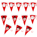 Miniatyrbillede 1 af 5: ##/12 stk. Julebestik Dekoration, Julemandshue Bestikpose,##/