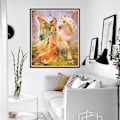 Miniatyrbillede 1 af 5: /#/Malerier DIY 5D Diamantmaleri Kits Engel Hest Elvere Landskab/#/