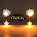Miniatyrbild 3 av 4: Kromad Motorcykel Körning Passing Bar Blinkers Spot Light För Honda Vtx 1300 C R S Retro/yamaha V-star Xvs 650 1100 Custom