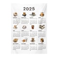 Pikkukuva 1 / 5: Seinäkalenteri 2025, selkeä painatus, seinäkoriste, pestävä, kodin ja toimiston sisustus, muistutus tärkeistä päivämääristä, suorakulmainen, repeytymätön seinävaate toimistoon G