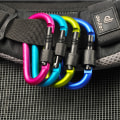 Miniatyrbillede 2 af 5: Låsbar Karabiner, Premium Aluminium Legering D-Ring Karabiner Nøgle