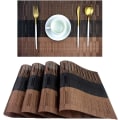 Miniatyrbilde 1 av 5: Plassmatter, Holdbare Plassmatter for Spisebord, Vaskbare Vevde Vinyl