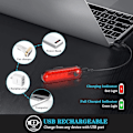 Pikkukuva 3 / 5: 2 pakkausta LED-takavaloja polkupyörään, erittäin kirkkaat USB-ladattavat