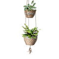Miniatyrbilde 5 av 6: ##/Hengende plantepotte innendørs utendørs hengende planter Hengende plantepotter med kroker Plantebeholdere Naturlig vevd blomster- og plantepotte##/