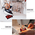 Miniatyrbillede 4 af 5: 15 Stykke Seje Design Broderi Stryge-på-lapper, Broderi Selv-