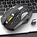 Miniatyrbillede 4 af 5: USB Mus Luminescerende Trådløs Letvægts Præcis Positionering Farverig Computermus til PC B