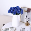 Miniatyrbillede 1 af 5: Kunstige Silke Rose Blomsterbuket Hjem Kontor Bryllup Arrangement