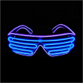 Miniatyrbillede 2 af 4: Shutter EL Wire Neon Briller Blinkende LED Solbriller Lys Op C