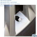 Miniatyrbilde 5 av 5: 4 Kroner Ventilhetter (Hvit) Universal Bling Ventilhette Krystall