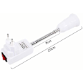 Miniatyrbilde 3 av 5: E27 Sokkel med bryter for kjøkkenvegglampe, AC 220V, E27 lampe