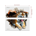 Miniatyrbillede 4 af 5: 2 stk. Vægmærkat Tiger 3D Vægmærkat Mural Dekaler til B