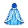 Miniatyrbillede 2 af 6: ##/Blå prinsessekappe til fest (egnet til højde 120 cm)##/