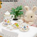 Miniatyrbillede 3 af 5: Miniatyr 1/12 Porcelæns Tesæt Dukkehuss Tilbehør