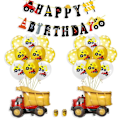 Miniatyrbild 4 av 5: 1 Set Latex Barn Ingenjörsbil Prick Ballong Pojkar Tema Födelsedagsfest Present Dekor 7