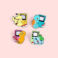 Miniatyrbillede 1 af 5: 4 stk. Pocket Monster Lille Ilddrage Anime Søde Emblemer S