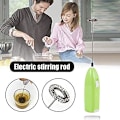 Miniatyrbild 1 av 4: (Grön) Elektrisk Äggvisp Mjölkskummare Handhållen Batteridriven
