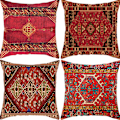 Pikkukuva 1 / 5: ##/(4 kpl) punainen kukka tyynynpäällinen 45*45cm##/