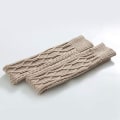 Miniatyrbillede 5 af 5: ##/Dame Lange Strikkede Strømper - Beige, Vintervarme Lårhøje Strømper, Kvinder##/