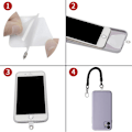 Miniatyrbillede 4 af 5: Telefon Spring-Snore (Klar 2 stk), Universal Tyverisikring Anti-Tabt