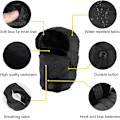 Miniatyrbillede 3 af 5: ##/Puderet Pilot Hat - Sort med Vindtæt Maske, Unisex Vinter Rider##/
