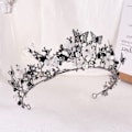 Miniatyrbillede 3 af 5: ##/Sort Brude Tiara Krone Legering##/