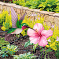 Miniatyrbillede 3 af 5: ##/3D Akryl Kolibri Blomst Patio Gulv Dekoration##/