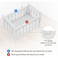 Miniatyrbilde 3 av 5: Baby Cabin Bumper, Seng Bumper, 3D Mesh Fôr, Trygt for Luft i Sengen