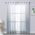 Miniatyrbilde 1 av 5: ##/Gardins med øyeblikk (2 stk) transparent gradient vertikal gardin voile##/