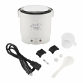 Miniatyrbillede 2 af 4: Mini Risgrynskoger, 12V 100W 1L Elektrisk Dampkoger, Bærbar Rejse Dampkoger Lille, Alt-i-én Multikoger Gryde Vandafvisende Non-Stick Hold Varmt Funktion (Hvid)