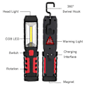 Miniatyrbillede 2 af 4: COB LED Magnetisk Arbejdslampe Bil Garage Mekaniker Hjem Genopladelig Lommelygte