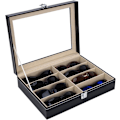 Miniatyrbillede 1 af 5: 8 Separate Opbevaringsrum, til Solbriller Ur Organizer