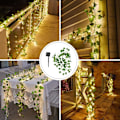 Miniatyrbilde 3 av 5: ##/Solcelle Rattan Lys, Vanntette Rattan Stjernehimmel Lys, Hage##/