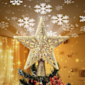 Miniatyrbillede 5 af 5: ##/Juletræstop med indbygget LED-snefnugsprojektorlys##/
