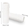 Miniatyrbilde 2 av 2: 10 stk. dryppbeskyttelse for lys, 30 mm x 100 mm, hvite plastlysdeksler, rør for lysekroner og vegglamper