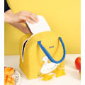 Miniatyrbilde 5 av 6: ##/Ande lunsjboksbag, søt tegneserie lerret lunsjboksbag, svart##/